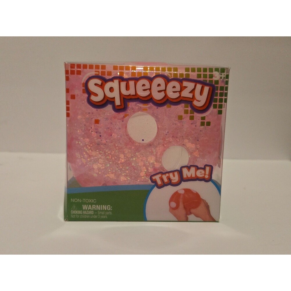 NIB Sealed SUNNY DAYS SQUEEEZY Pink Jumbo Glitter Dice Cube